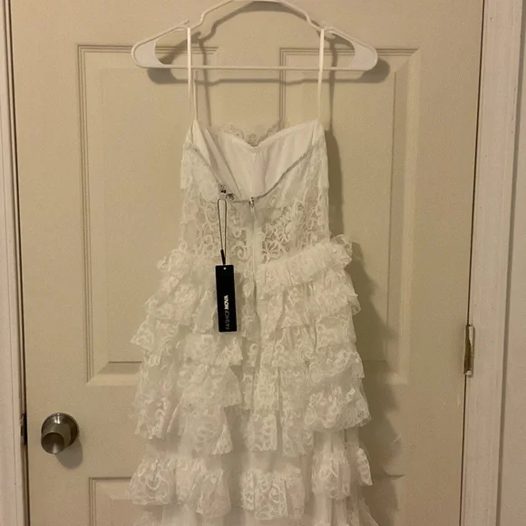 Fashion Nova White Strapless Lace Dress - Picture 3 of 3